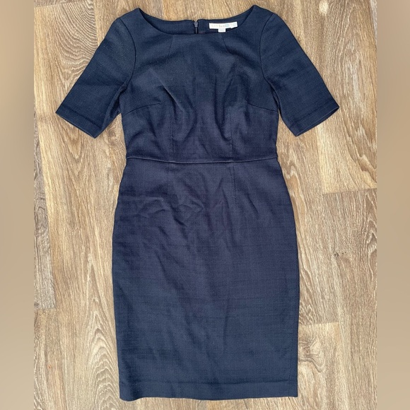 Boden Dresses & Skirts - Boden Navy Blue Sheath Dress Size 6 Short Sleeve Work Dress office siren classic